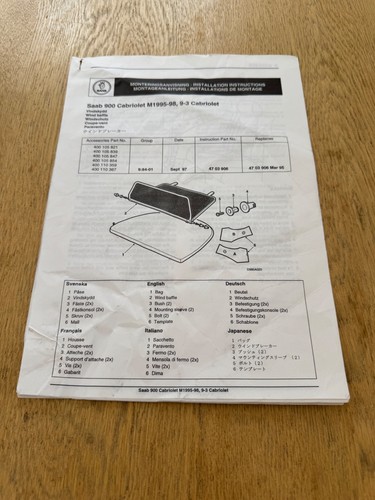 Genuine saab 900 cabriolet - genuine,
