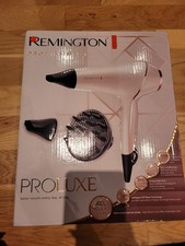 Remington PROluxe Hair Dryer 2400W – White & Gold – Diffuser & Concentrator-Used