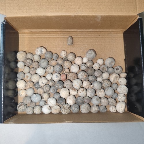 100 antique lead musket balls - antique,