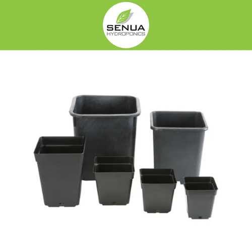 Square black pot