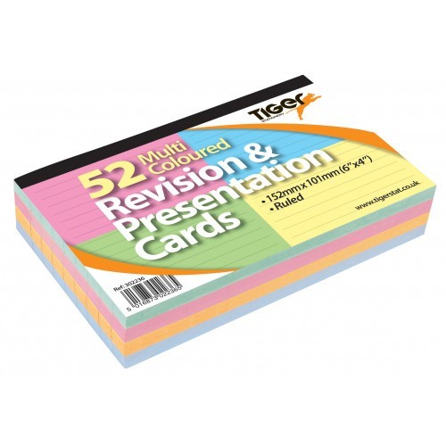 Revision cards ruled - revision, coloured