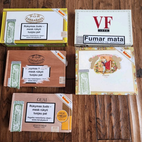 Empty assorted cigar boxes - x,