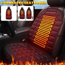 LUXURY HEATED CAR SEAT COVER CUSHION PAD HEATER UNIVERSAL 12V FOR COLD WINTER UK
