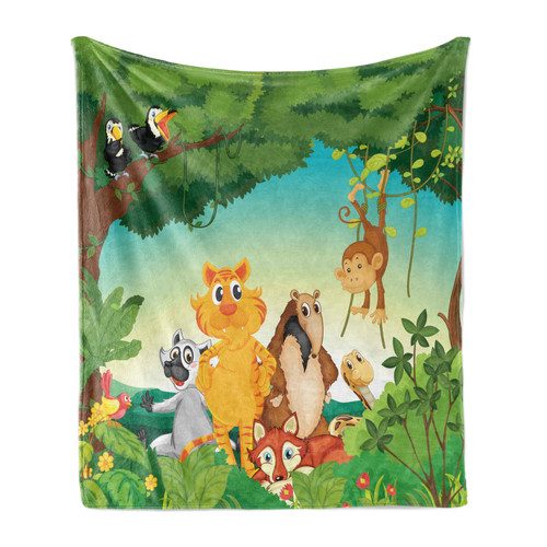 Zoo soft flannel - zoo, throw