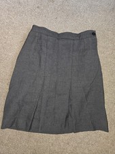 Girls Grey School Uniform Skirt Adjustable Waist 28"