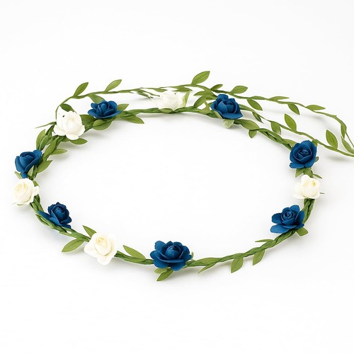 Navy blue white - blue,