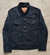 Levi's 72334-0223 Black Denim Button Up Trucker Jacket Mens Size Medium