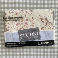 VINTAGE DORMA THE STUDIO COLLECTION FLORAL PILLOWCASES (PAIR)