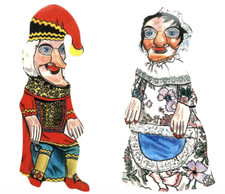 Punch and Judy Plaque Set -