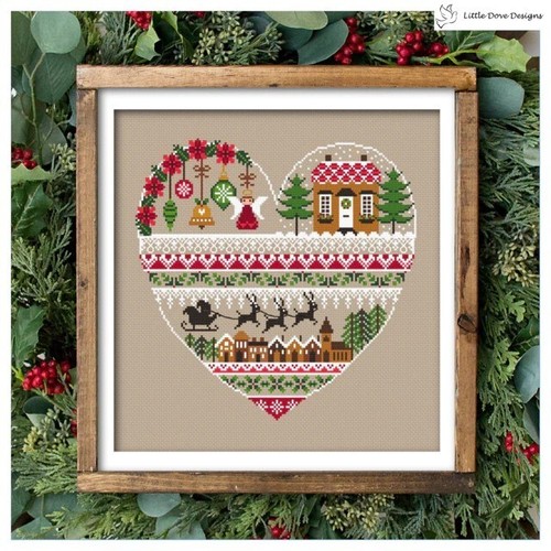 Heart christmas cross - of,