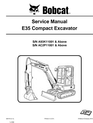 Bobcat e35 compact excavator - bobcat,