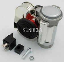  Chromed Nautilus Air Horn 12 volt 139dB Car red Bike Motorcycle Truck