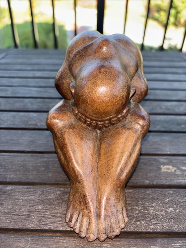 Carved wooden weeping crying - wooden,