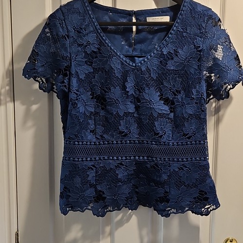 Jacques vert blue floral - blue, lace