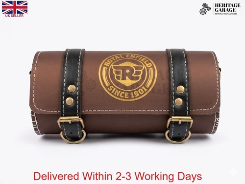 Brown leather tool roll - tool, bag