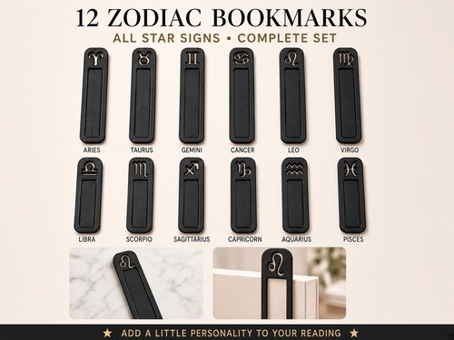 Zodiac bookmarks 3d printed - bookmarks,