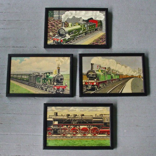 Set vintage oil painting - oil,