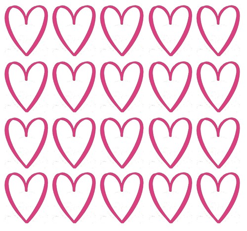 Heart shaped stickers - 20,