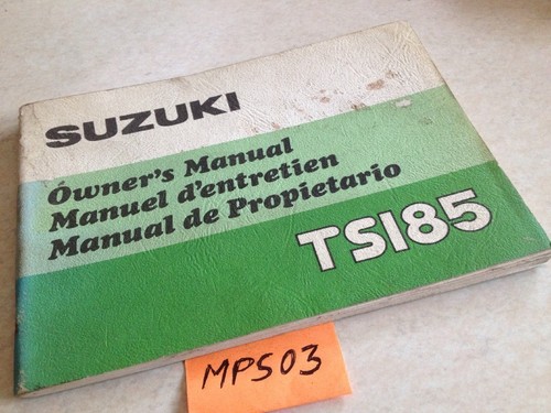 Suzuki ts185 185ts owner - 185ts, owner's