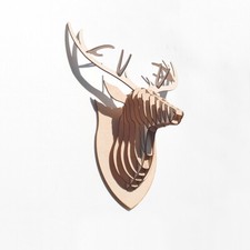 3D Stag Head - 3D Wall Art
