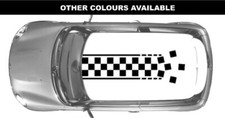 Mini roof Checkered Racing graphics sticker decals Cooper S One R50 R53 R56 F56