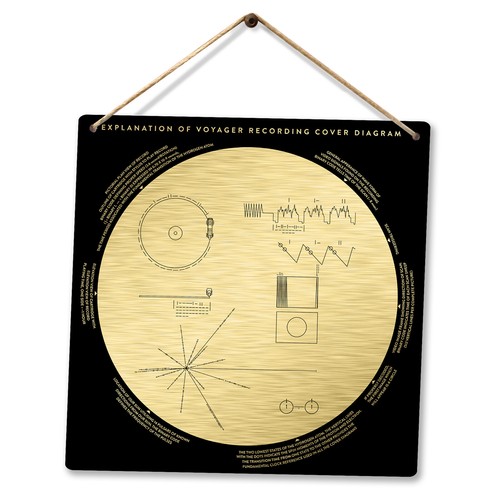 Voyager space probe plaque - space,
