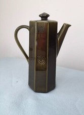 Casa Pupo Olive Green Ceramic Coffee Pot Rare