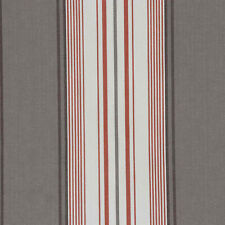 French Ticking Natural Cotton A4 Stripe Beige/Red for Curtains Upholstery Crafts