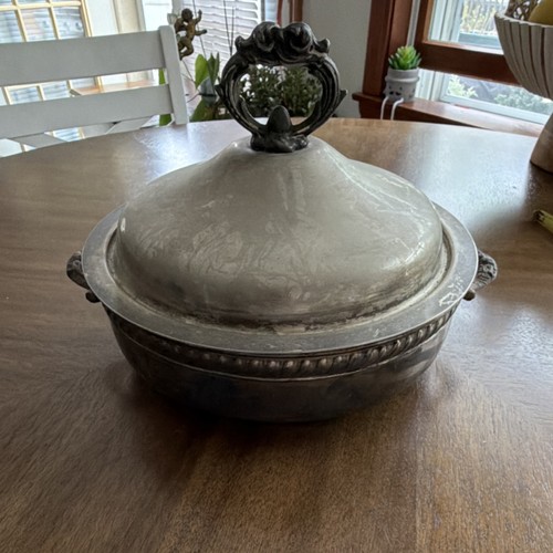 Silverplate lidded tureen - lidded,