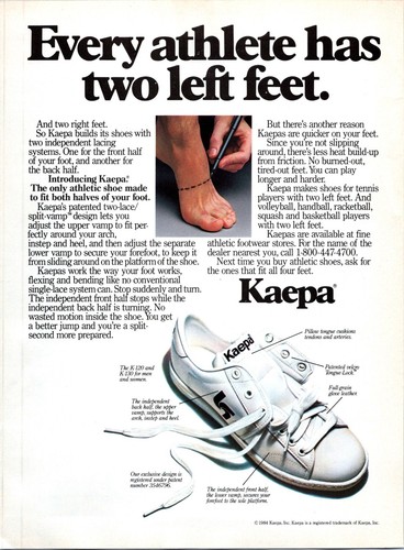 1984 kaepa shoes print - shoes,