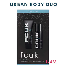 FCUK Mens Body Spray, Hair & Body Wash Urban Body Duo Gift Set