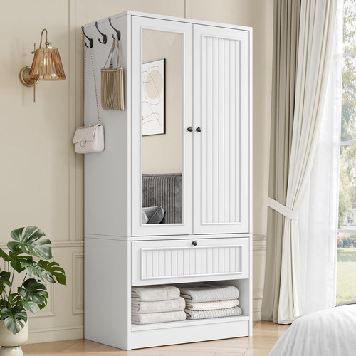 Elegant white armoire - 70",