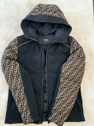 Men fendi logo puffer - logo,