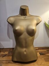 Gold Plastic Female Hanging Half Body Top Torso Bra Mannequin Display