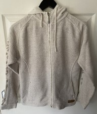 Weird Fish Hoodie Cream Women's Full Zip Macaroni Fleece Jacket With Pockets S