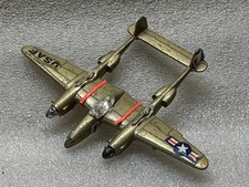 Vintage Zylmez P-38 LIGHTNING Diecast USAF Plane Made in Hong Kong