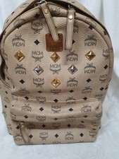 AUTHENTIC MCM Visetos  Beige Color Backpack
