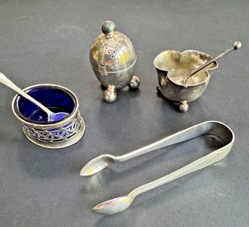 Silver plated cruet - plated, set