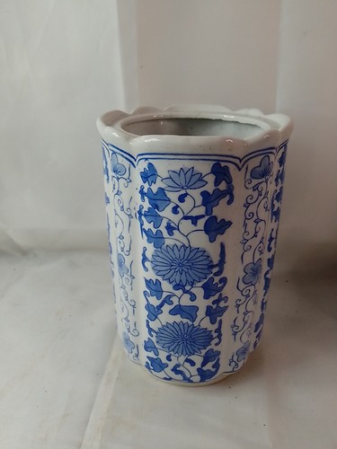 Vintage oriental vase blue - vase, &