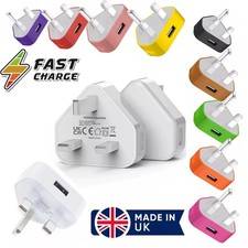 UK 3-Pin Mains Wall Plug 1.0A