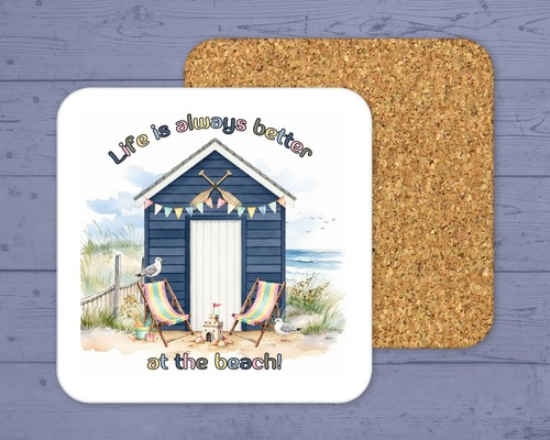 Beach hut coaster seaside - beach,