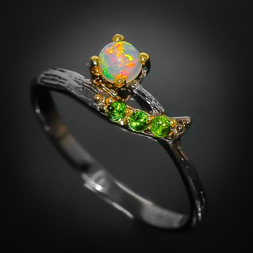 Handmade jewelry natural opal - natural,