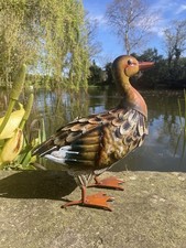 COLOURED METAL DUCK BIRD