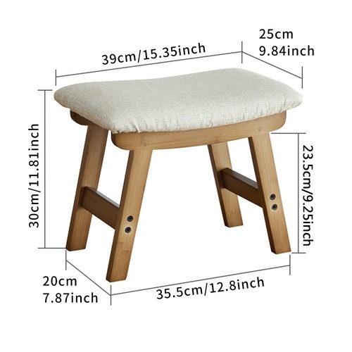 Bamboo foostool ottomans - bamboo,