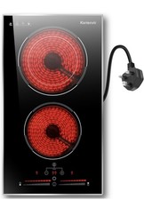 Ceramic Hob 2 Zone, 2 Ring Electric Hob Sliding Control, 30cm Built-in