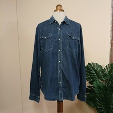 H&M Mens Denim Shirt Size