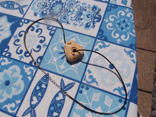 Natural hag stone pendant - ,