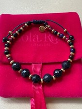 LOLA ROSE *SLOANE SQUARE* Blue Sandstone Sparkly Adjustable  Bracelet  QVC