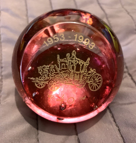 Caithness ruby paperweight - caithness,