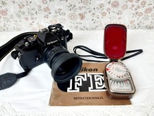 Nikon FE SLR Film Camera + AF Nikkor 50mm 1:1.8 D Lens + Weston Master V Meter